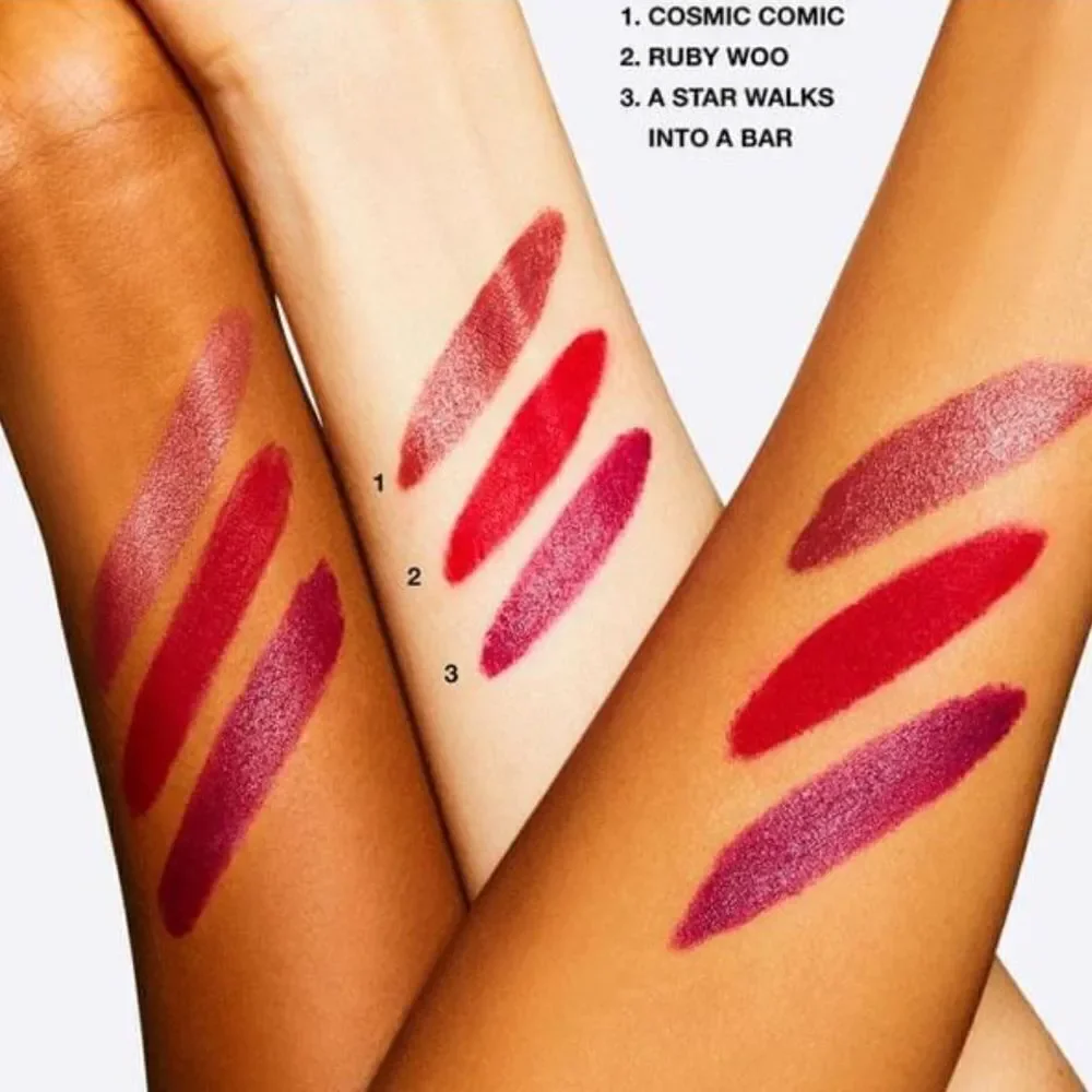 MAC kit 3 mini new lipsticks and cosmetic bag RARE unique